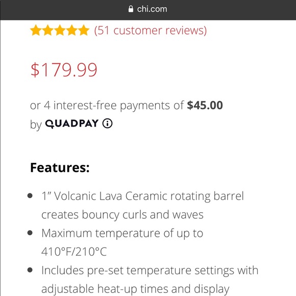 NEW Chi 1” Volcanic Lava Ceramic Pro Spin N Curl - Picture 7 of 8